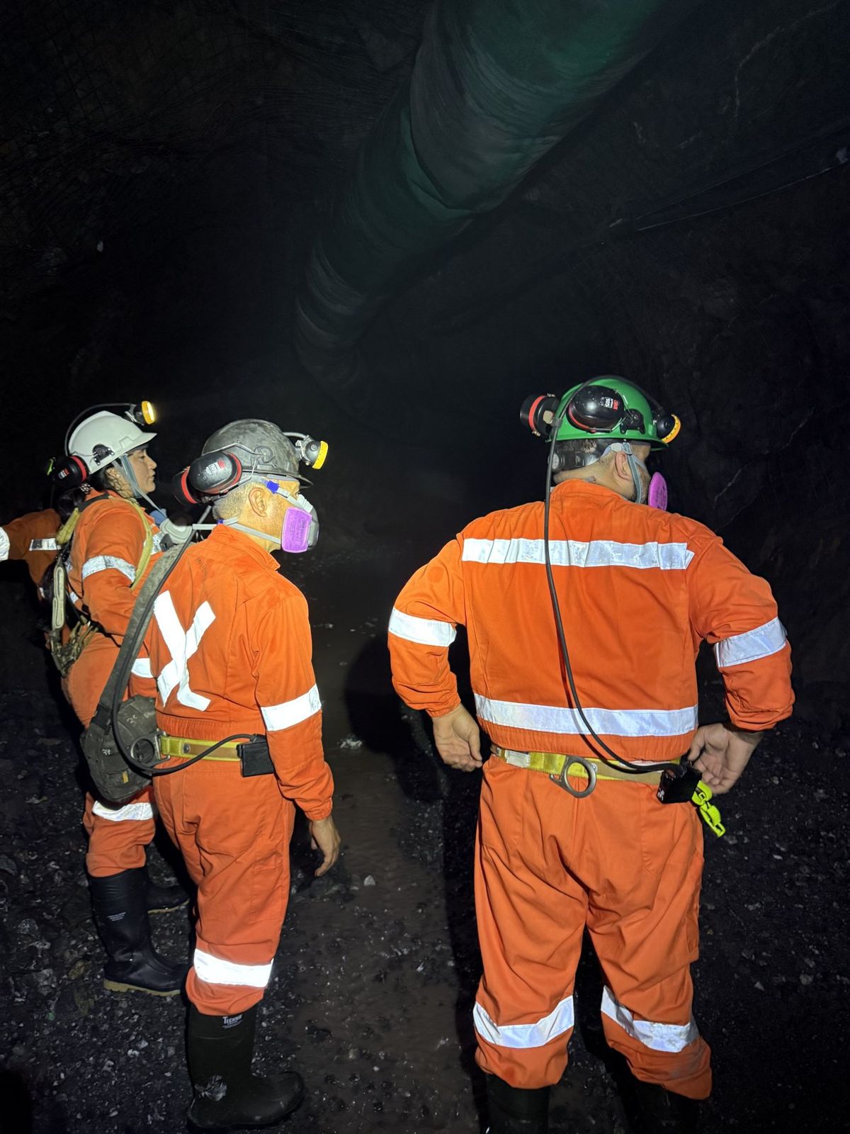 Recorrido de inspección en minería subterránea